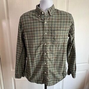 J Crew‎ Green plaid button-up shirt